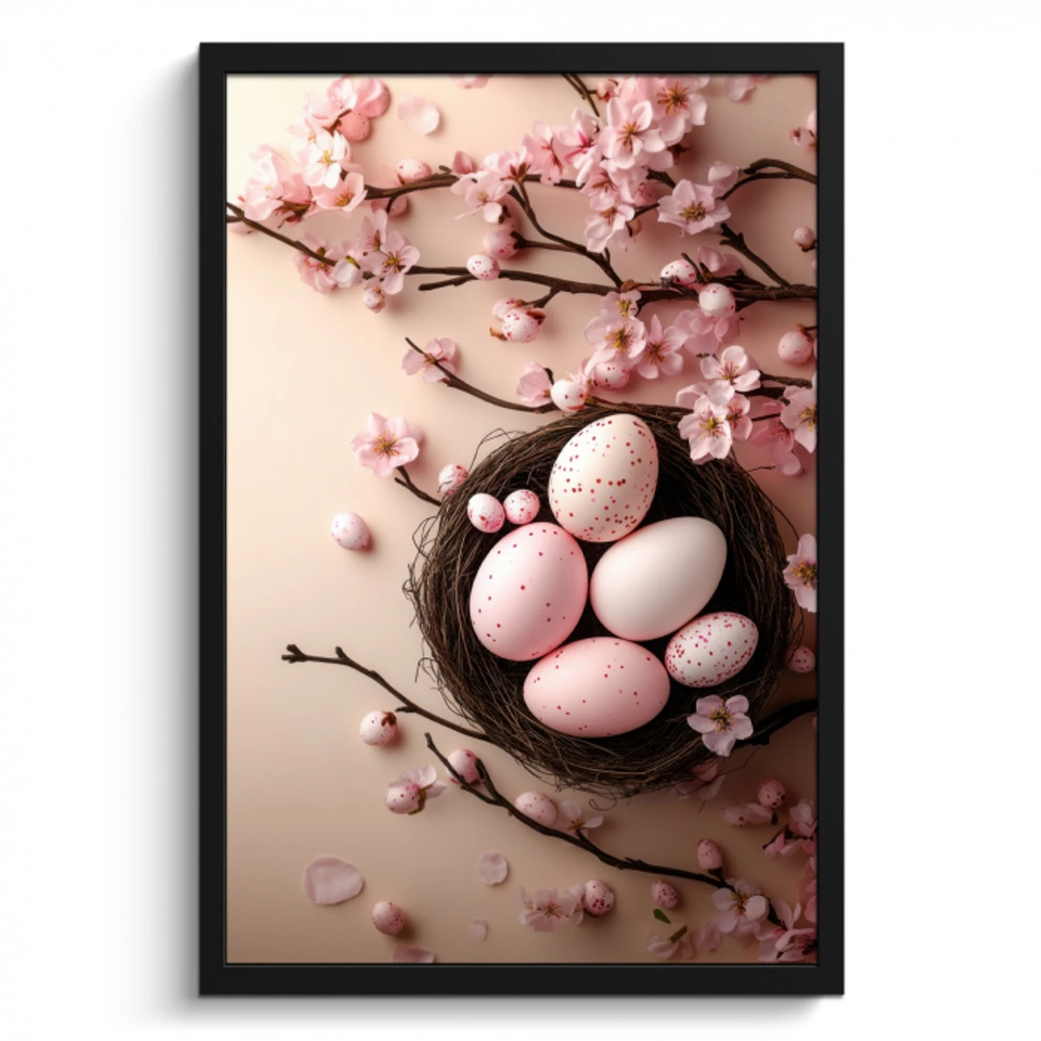 Roze - Bloesems - Eieren KitchenYeah - Keuken - Fotolijst middel -3d