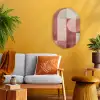 Figuren - Abstract - Roze Wandcirkel Ovaal Forex klein -sfeer4