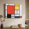 Kunst - Mondriaan - Oude meesters - Compositie 2 Textielframe zwart klein -sfeer3