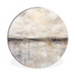 Landschap - Horizon - Natuur - Abstract - Neutraal Wandcirkel aluminium klein -3d