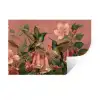 Kolibries - Bloemen - Groen - Roze Muursticker klein -3d