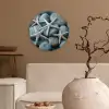Zeesterren - Stenen - Wit Wandcirkel kunststof plaat 5mm dik klein -sfeer1