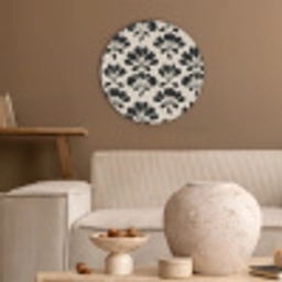 Abstract - Patroon - Zwart Akoestische PET Vilt - Rond klein 838 -sfeer1