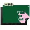 This is art - Schaduw - Roze Inductie beschemer met haakjes klein -3d