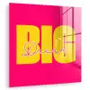Dream big - Roze - Geel - Minimalistisch plexiglas 5mm klein -zzzproduct_nieuw