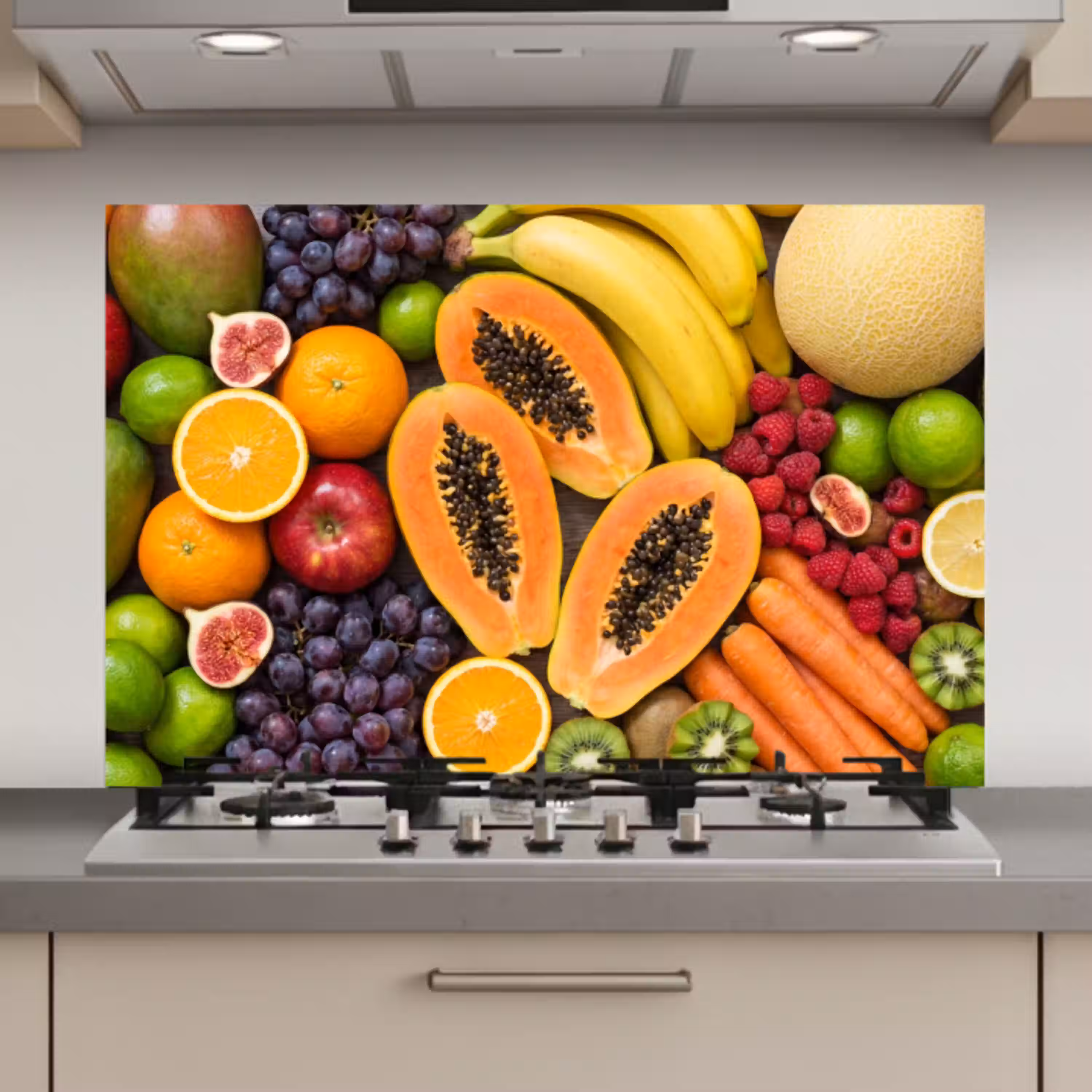 Eten - Fruit - Groenten - Vers - Kleurrijk keuken achterwand spatscherm klein -3d_website