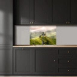 Landschap - Heuvels - Groen keuken achterwand 2 middel -sfeer1