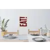 Red - Eten - Vintage - Decoratie Muursticker klein -eettafel