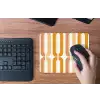 U-vorm - Retro - Oranje muismat rubber klein 262 -toetsenbord
