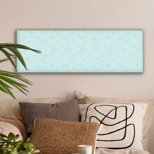 Meeuwen - Mint - Patroon canvas 2cm klein 828 -sfeer1