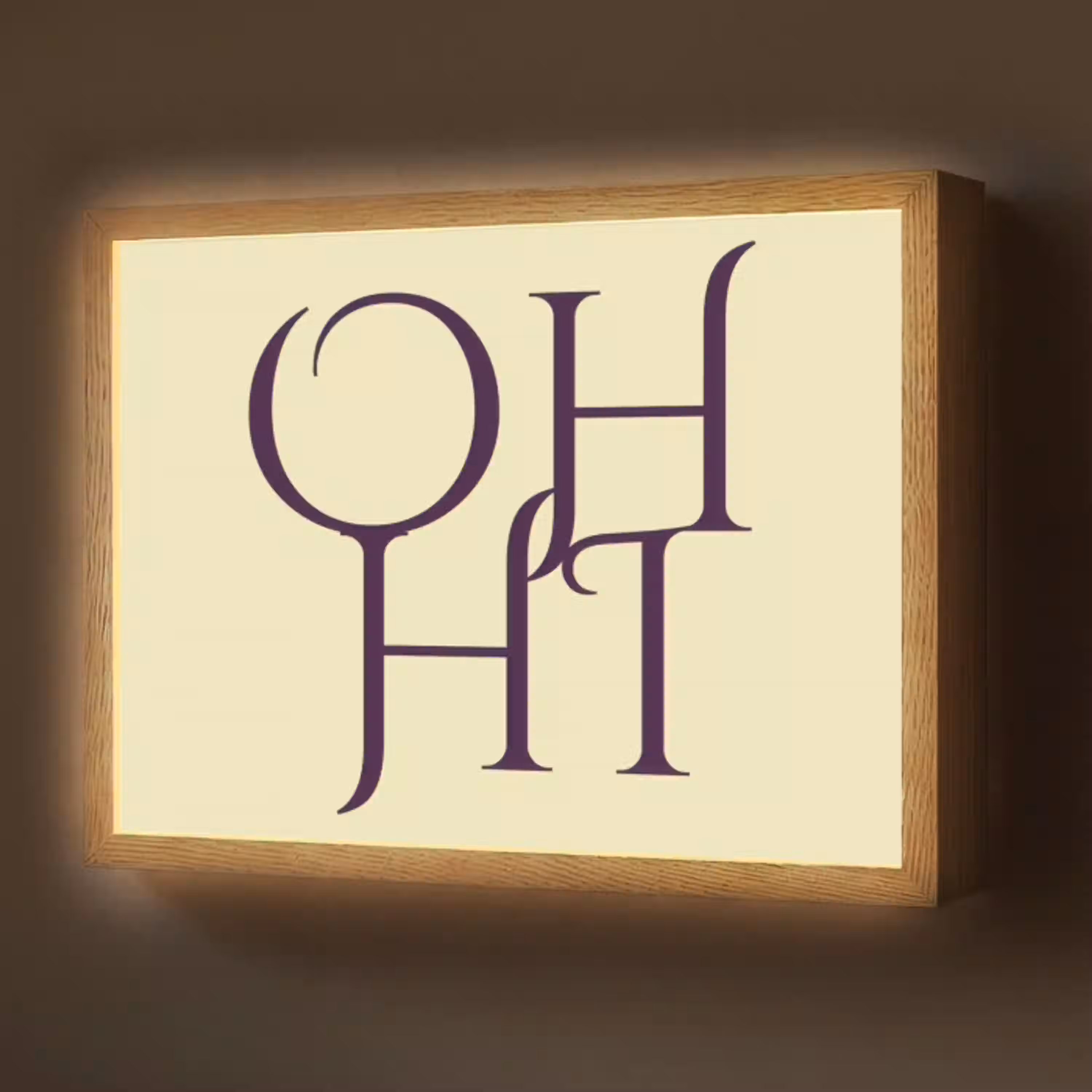 Oh hi - Geel - Monogram Light Box met batterij (Wandlamp) middel -z3d_website
