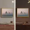 Moskee - Minaretten - mist - Islamitisch Light Box met batterij (Wandlamp) middel -sfeer3