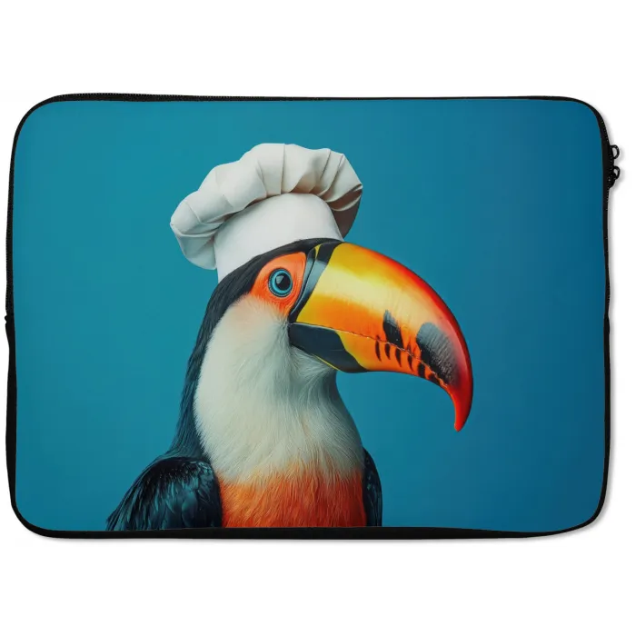 Toekan - Papegaai - Vogel - Koksmuts laptophoes neopreen klein -zkaufland3dotto