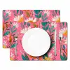 Roze - Bloemen - Wit - Oranje Placemat vinyl groot -zzsfeer2_Kitchenyeah-website