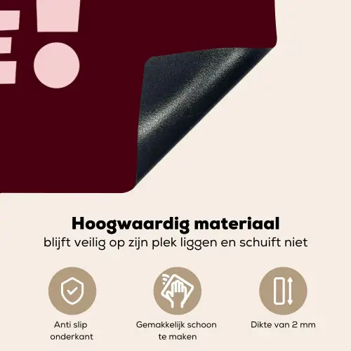 Nice - Uitroepteken - Rood Inductie beschemer met haakjes klein -ky-onderkant-nl