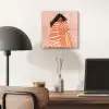 Meisje - Deken - Gestreept - Oranje plexiglas 5mm klein -sfeer6