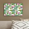 Bladeren - Flamingo - Bloemen - Jungle canvas 2cm klein -sfeer3