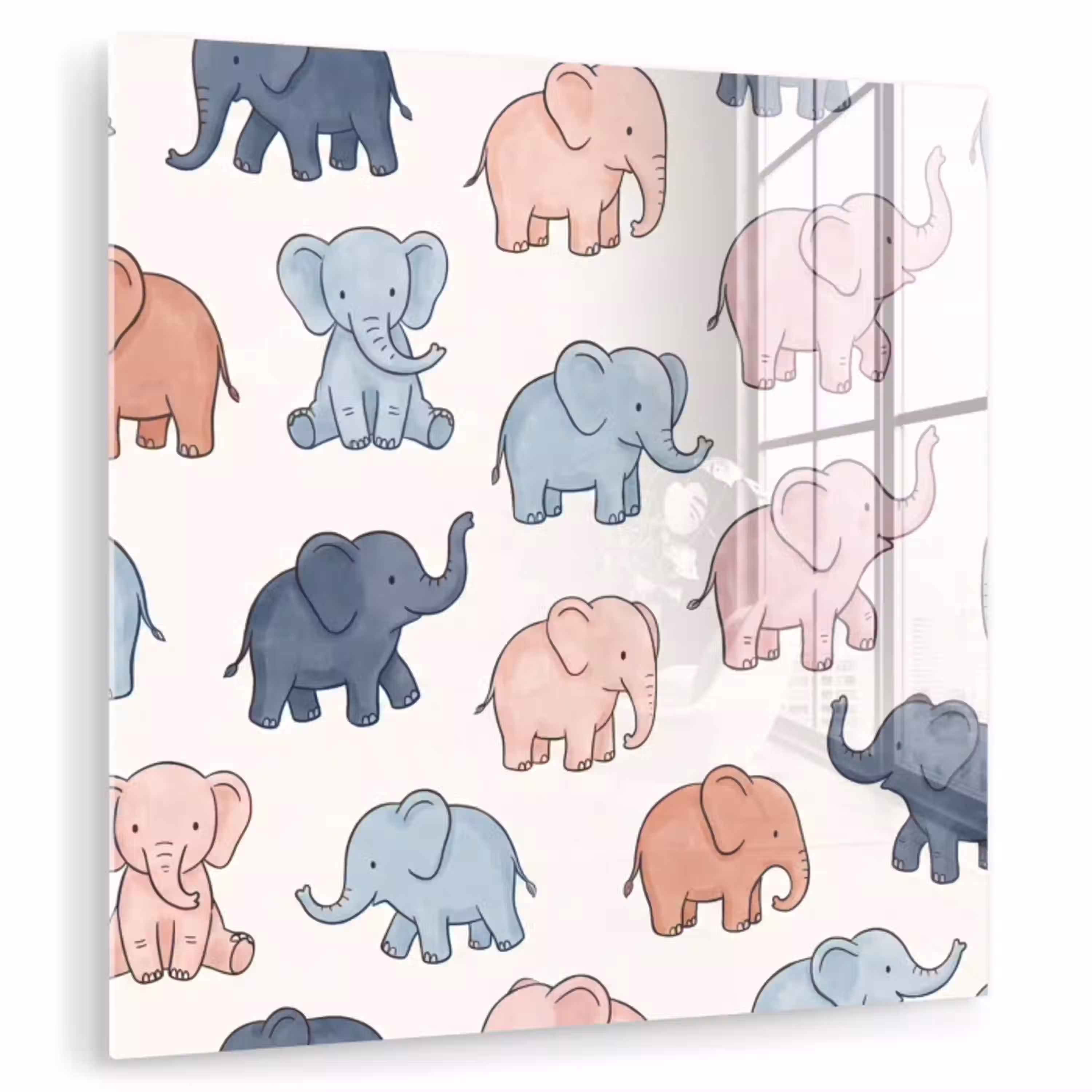 Dieren - Patroon - Kinderkamer - Pastel - Speels plexiglas 5mm klein -zzzproduct_nieuw