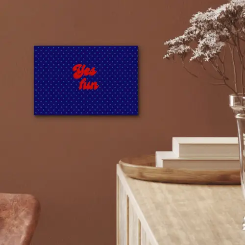 Yes fun - Rood - Blauw - Stippen aluminium wit klein -sfeer4