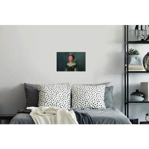 Kroon - Roze druipend verf - Portret Muursticker klein -slaapkamer