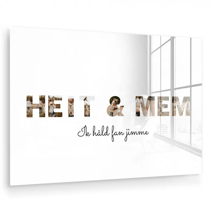 Heit & Mem - Lettercollage plexiglas 5mm klein -zzzproduct_nieuw
