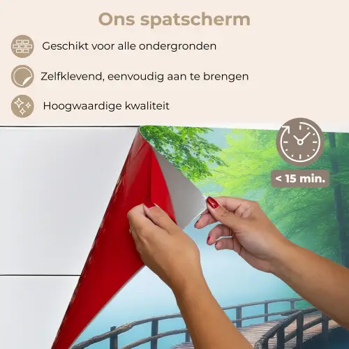 Brug - Water - Rivier - Bos keuken achterwand spatscherm klein -spatscherm_NL