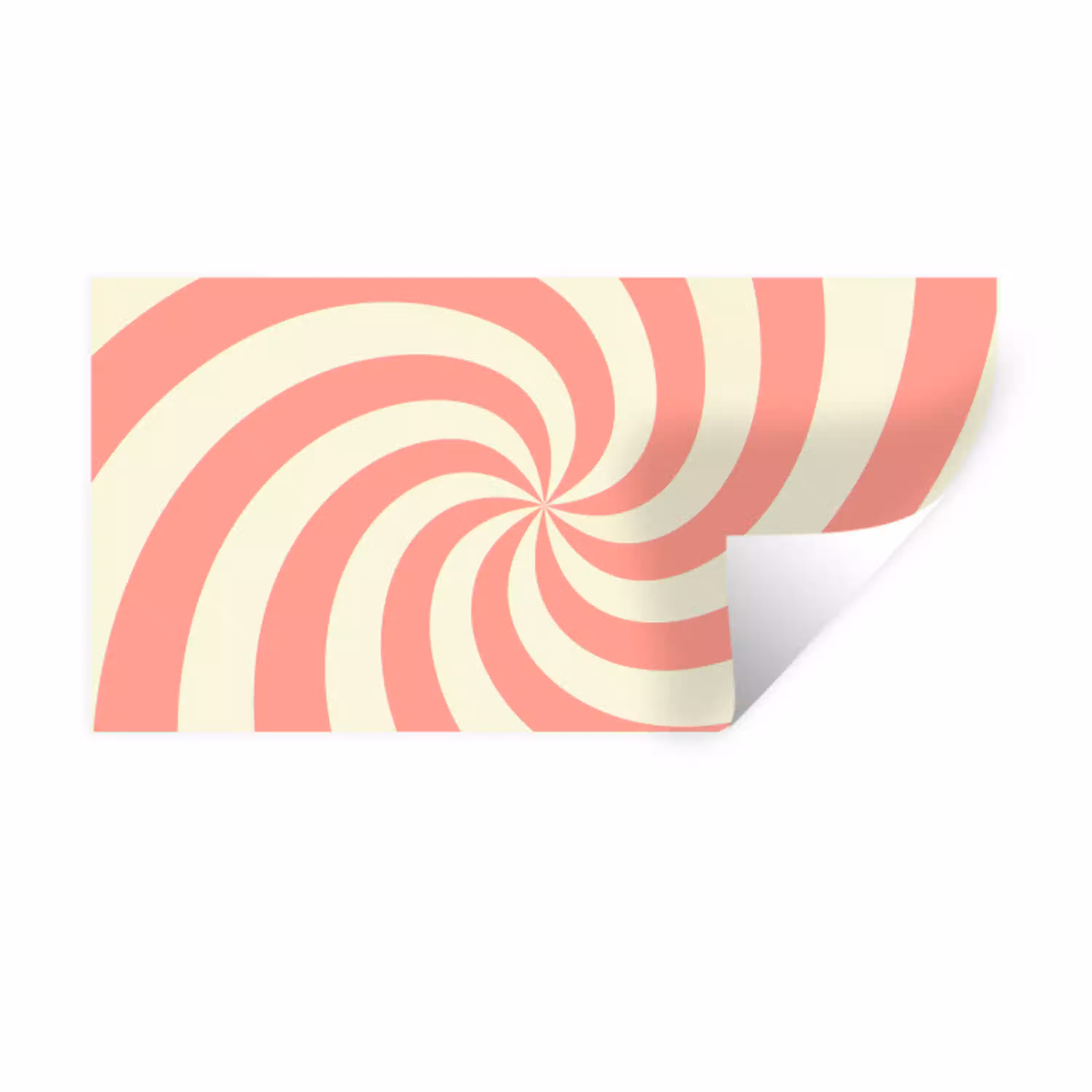 Spiraal - Patroon - Abstract - Roze - Beige Muursticker klein -3d