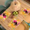 Vogel - Vrouw - Abstract - Bloem Placemat vinyl groot -zzsfeer5_Kitchenyeah-website