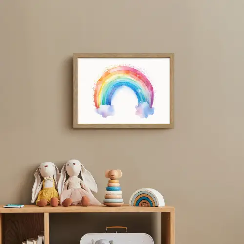 Regenboog - Kinderen - Meisje Light Box met batterij (Wandlamp kind) middel -sfeer2_kind