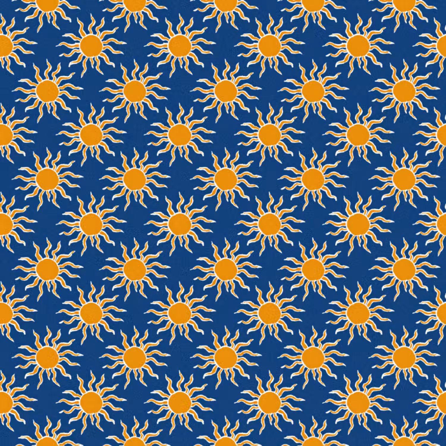 Tapete - Sonne - Muster - Blau