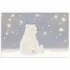 Ijsbeer - Sneeuw - Sterren - Blauw poster papier klein -3d