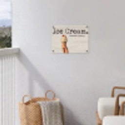 Ice cream - Softijs - Kleurrijk - Kers tuinposter los doek klein -sfeer8