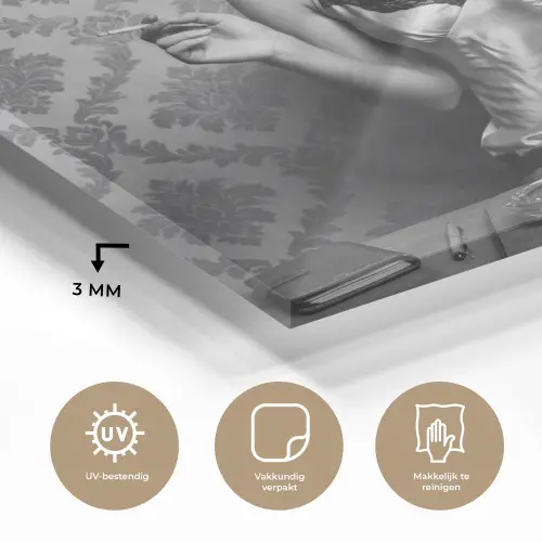 Chic - Vrouw - Zwart - Wit plexiglas 5mm klein -sfeer2