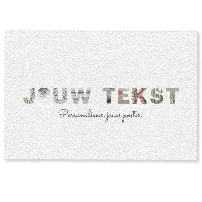 Gepersonaliseerde deurmat Jouw Tekst - Lettercollage