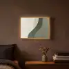 Japandi - Groen - Abstract - Modern Light Box met batterij (Wandlamp) middel -sfeer4