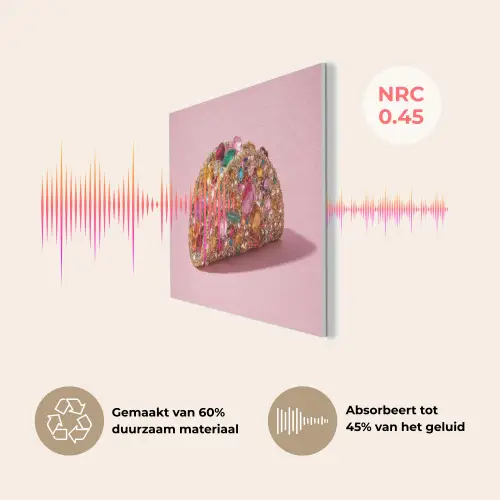 Taco - Kleurrijk - Edelstenen - Goud PET vilt klein -USP_NL