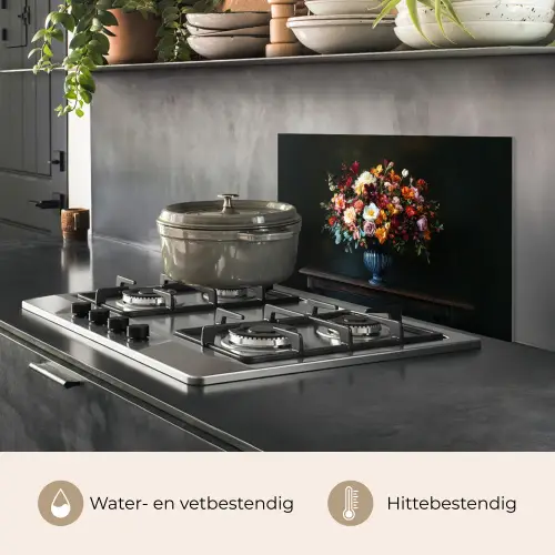 Groot - Bloemen - Vaas - Boeket keuken achterwand spatscherm klein -usp_NL