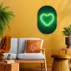 Neon - Groen - Licht Wandcirkel Ovaal Forex klein -sfeer4