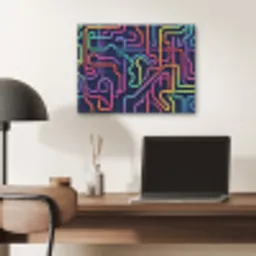 Retro - Abstract - Neon PET vilt klein -sfeer5