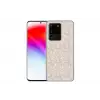 Bloemenprint - Grijs - Crème Telefoonhoesje Samsung Galaxy S20 Ultra klein 358 -dubbelS20Ultra