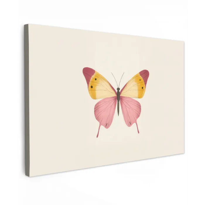 Vlinder - Illustratie - Roze canvas 2cm klein -z3d