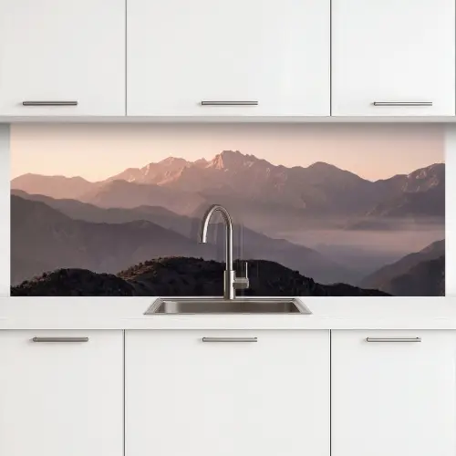 Panorama - Landschap - Bergen keuken achterwand 2 middel -3d