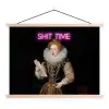 Portret - Humor - Neon textielposter latten blank klein -3d