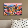 Witte bergtop - Modern - Kleurrijk canvas 2cm klein -sfeer3