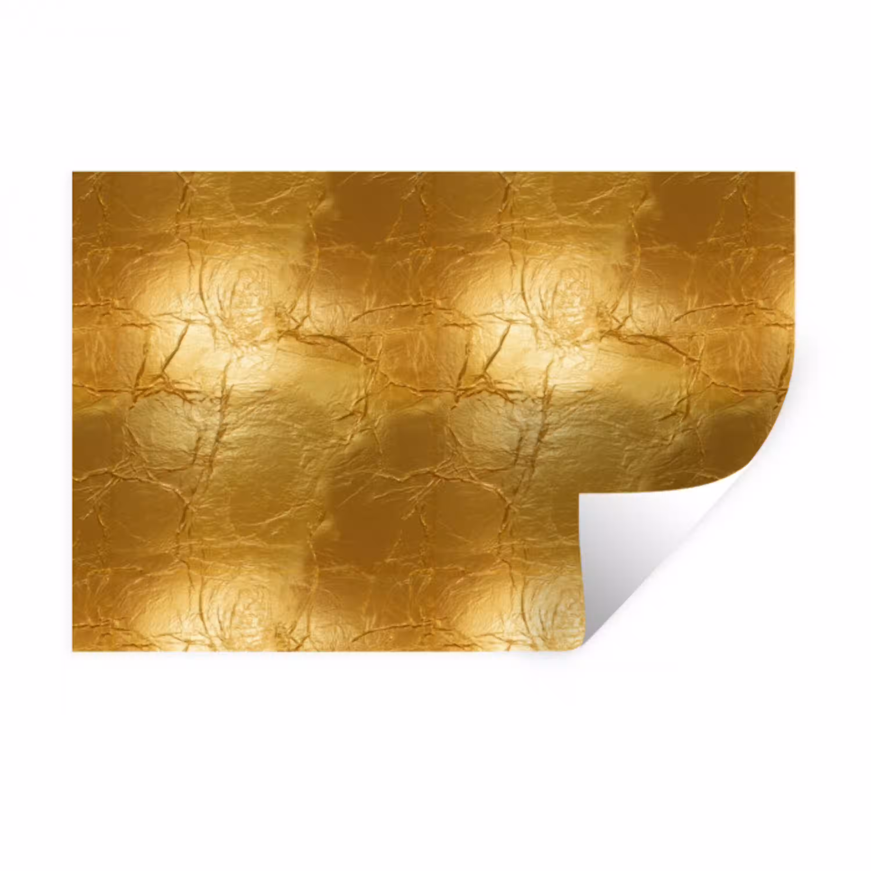 Bladgoud - Vintage - Textuur - Warm Goud Muursticker klein 286 -3d
