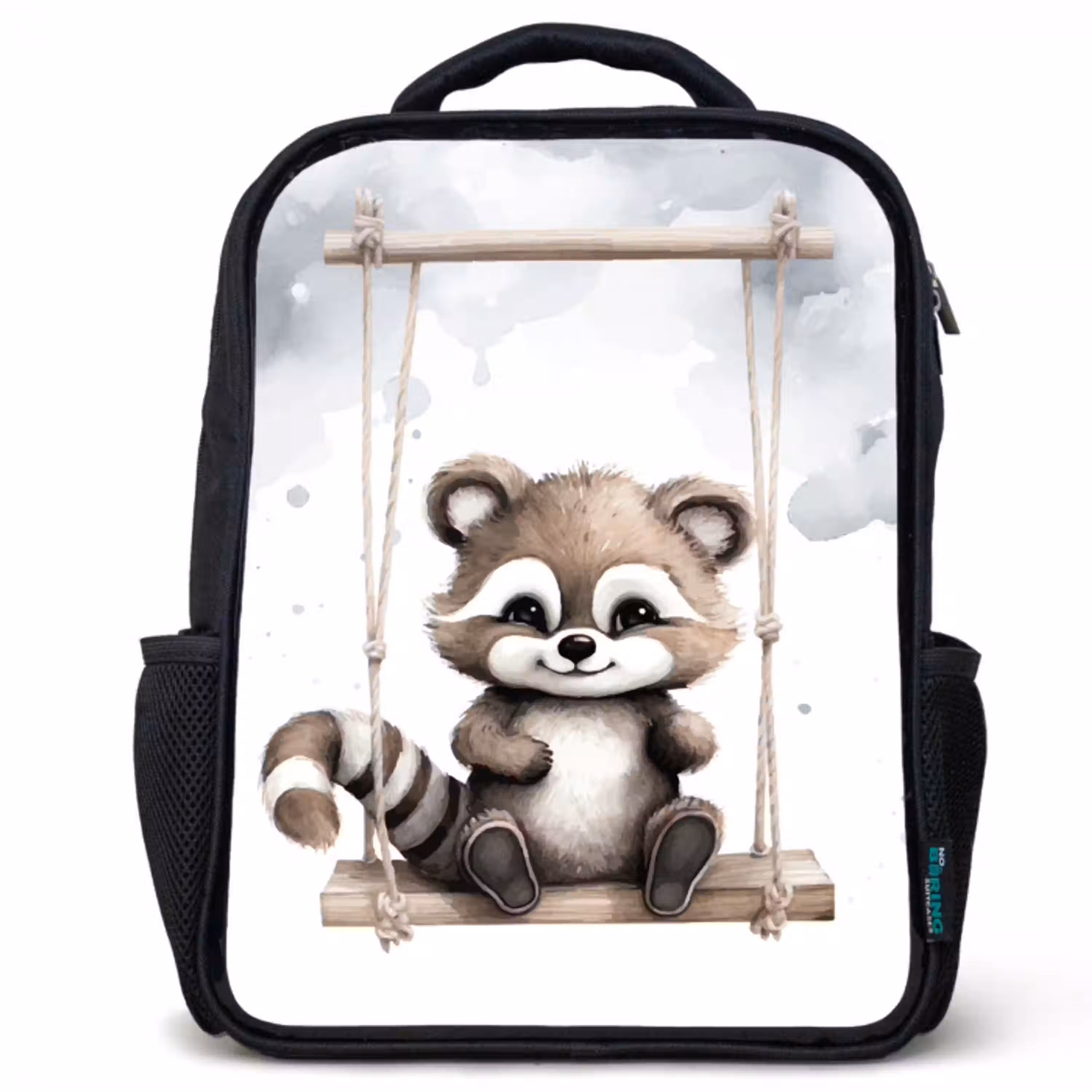 Wasbeer - Dier - Kinderen Rugzak - Zwart middel -3d