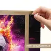 Voetbal - Roze - Vuur Light Box met batterij (Wandlamp kind) middel -USP_websiteprintNL
