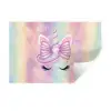 Eenhoorn - Glitters - Regenboog - Pastel Muursticker klein -3d