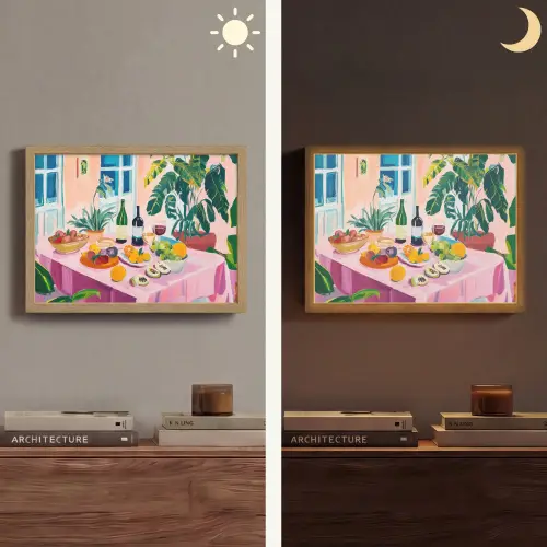 Tafel - Wijn - Fruit Light Box met batterij (Wandlamp) middel -sfeer3