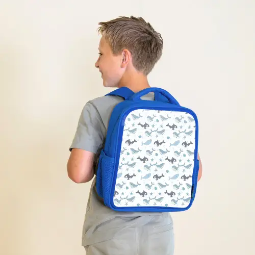 Oceaan - Walvis - Orka - Blauw Kinderrugzak - Blauw middel 862 -sfeer2
